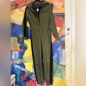 Fashion Nova Olive and Black Jumpsuit